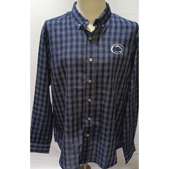 Penn State Nittany Lions Button Down Long Sleeve Shirt Mens Lrg Embroidered NWT - Picture 1 of 16